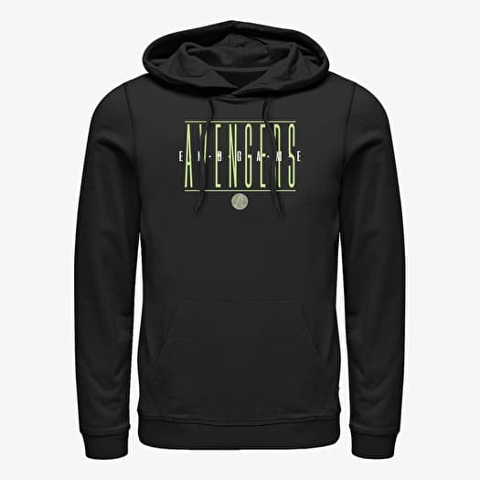 Merch Marvel Avengers - Strikethrough Text - GREEN INK Unisex Hoodie Black