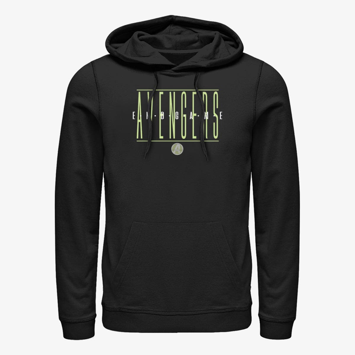 Толстовки та реглани Merch Marvel Avengers - Strikethrough Text - GREEN INK Unisex Hoodie Black