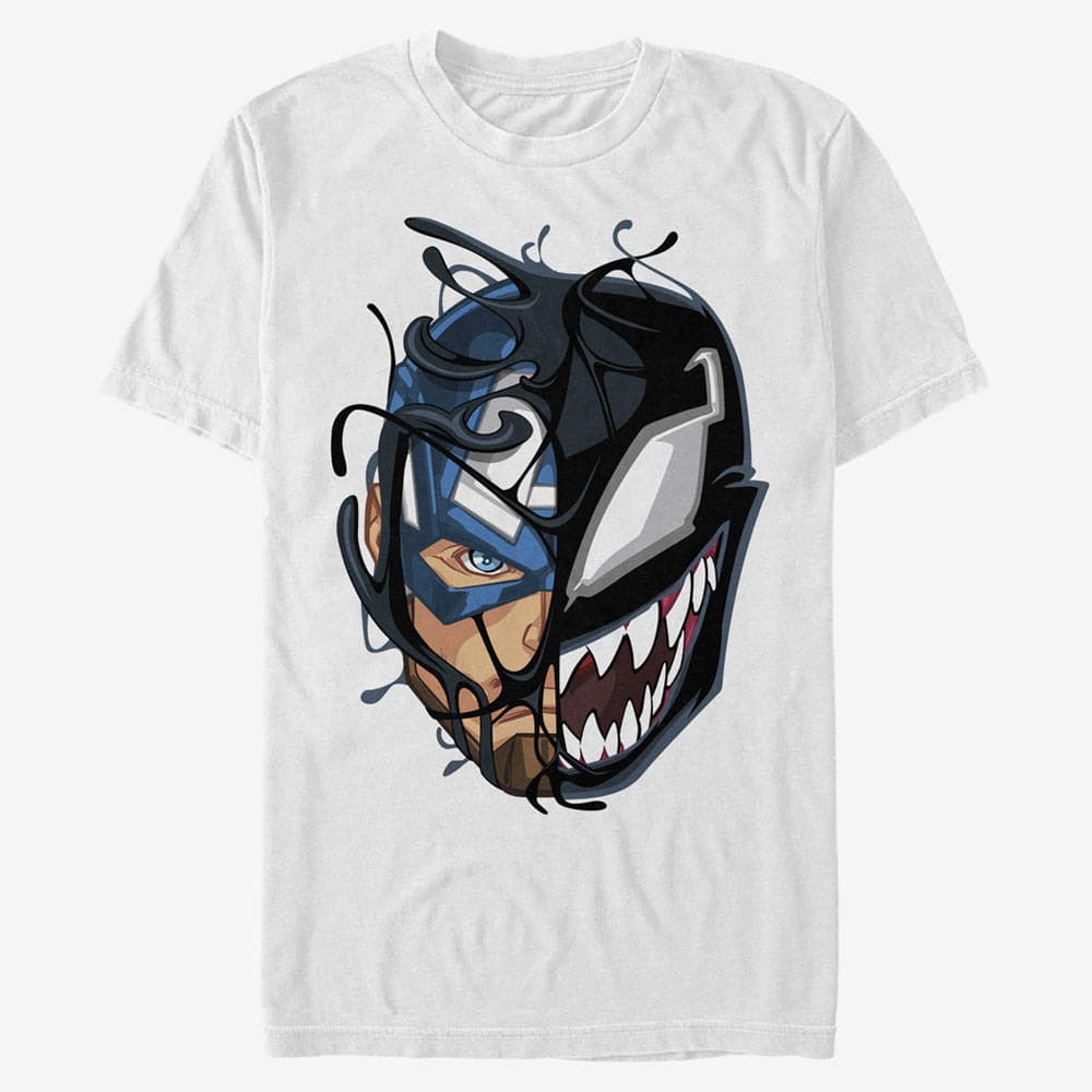 Trička Merch Marvel - Captain Venom Unisex T-Shirt White