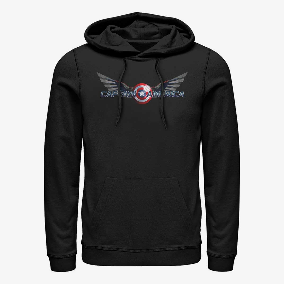 Толстовки та реглани Merch Marvel The Falcon and the Winter Soldier - Shiny Shield Unisex Hoodie Black