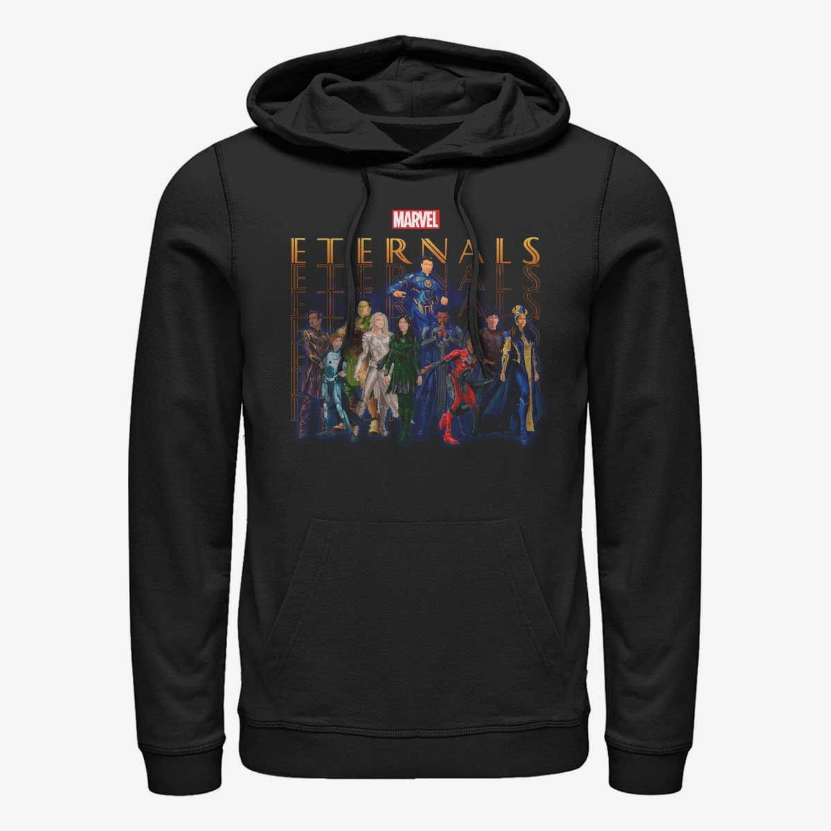 Felpe Merch Marvel The Eternals - ETERNALS GROUP REPEATING Unisex Hoodie Black