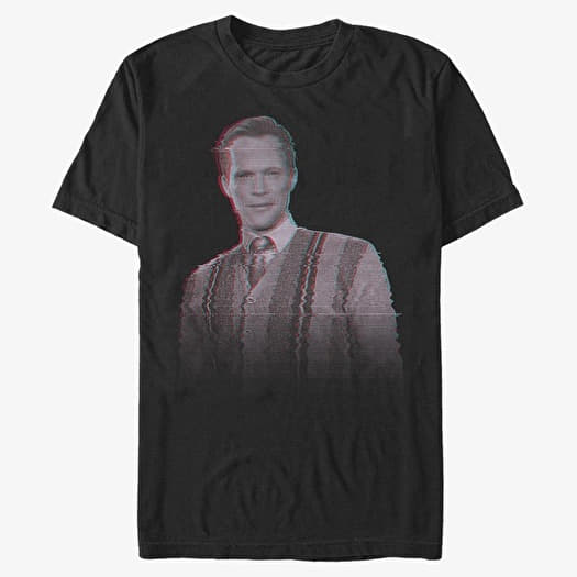 T-shirt Merch Marvel WandaVision - VISION VIDEO GLITCH Unisex T-Shirt Black