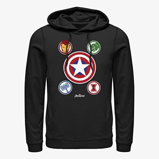 Sweatshirt Merch Marvel - Shield Club Unisex Hoodie Black