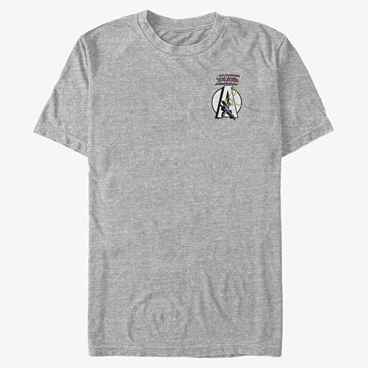 T-shirt Merch Marvel Avengers Classic - Captain Badge Unisex T-Shirt Heather Grey