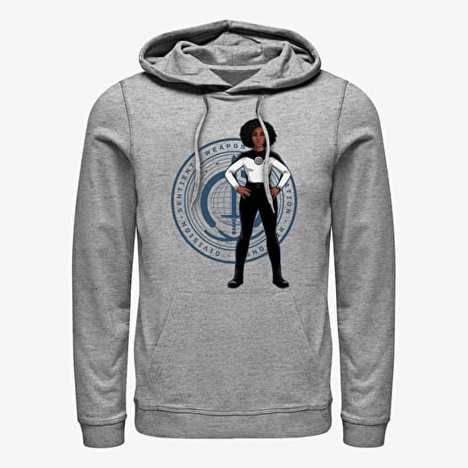 Majica Merch Marvel WandaVision - Rambeau Badge Unisex Hoodie Heather Grey