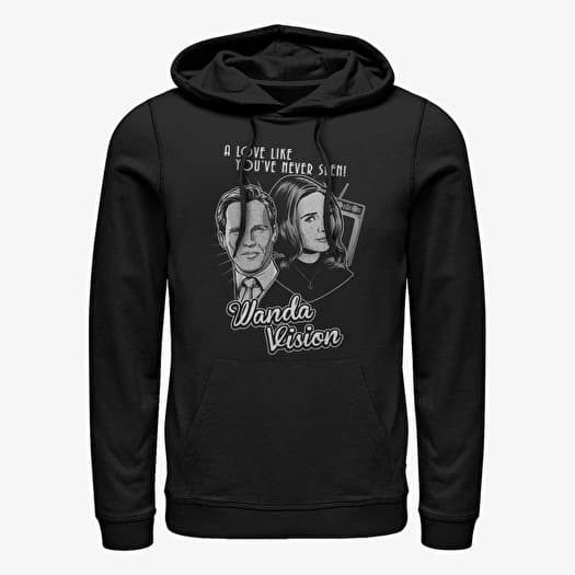 Majica Merch Marvel WandaVision - Monochrome Wanda Unisex Hoodie Black