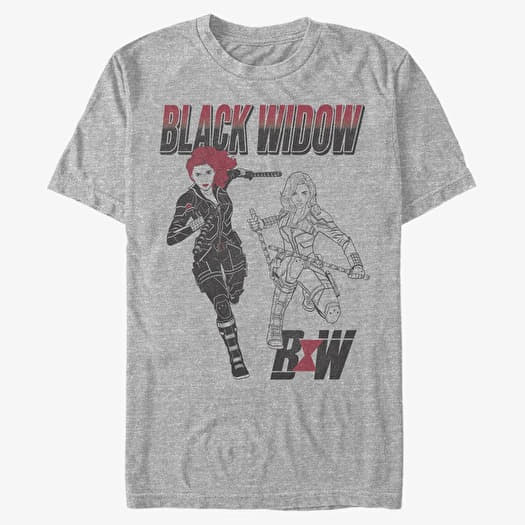 Merch Marvel Black Widow - BLACK WIDOW Unisex T-Shirt Heather Grey