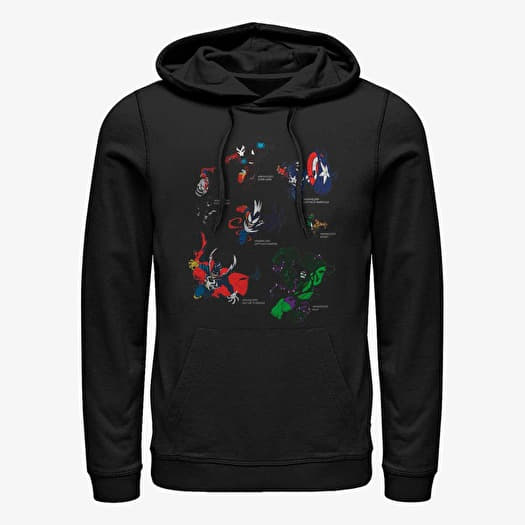 Sweatshirt Merch Marvel - Venomized Heros Unisex Hoodie Black