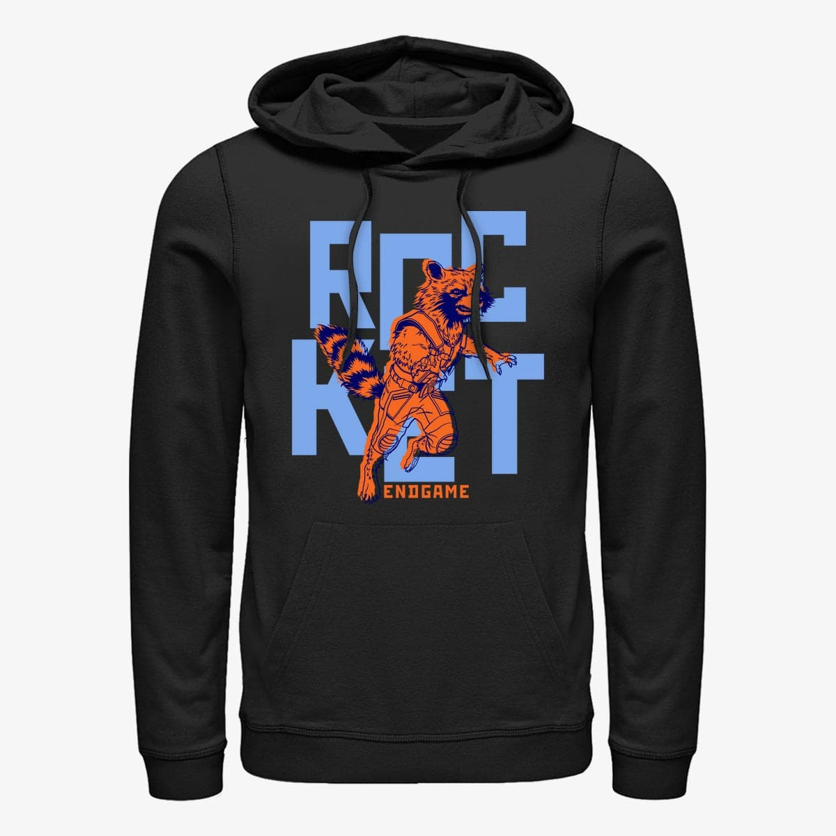 Kapuutsikud ja kampsunid Merch Marvel Avengers: Endgame - Text Pop Rocket Unisex Hoodie Black