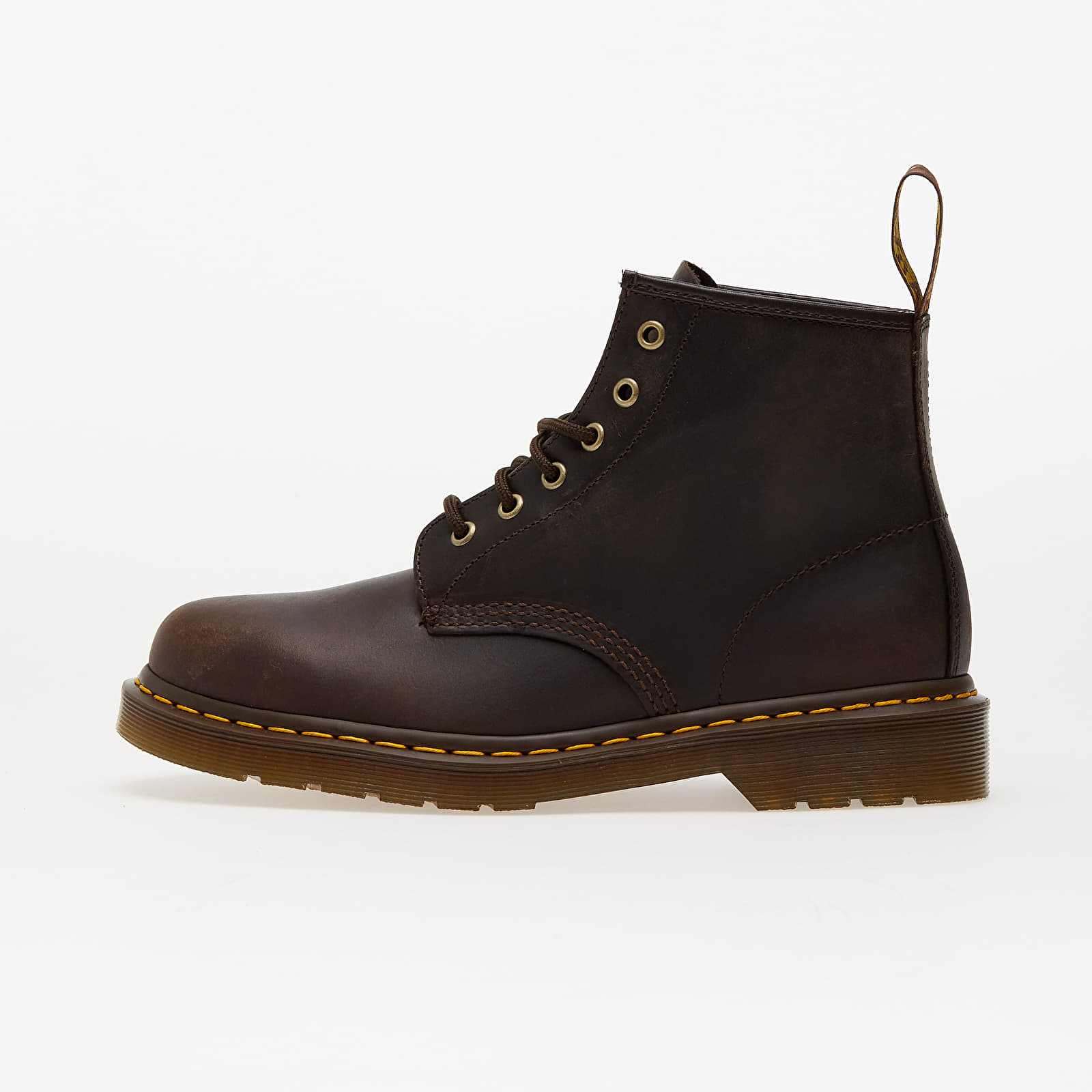 Pánské tenisky a boty Dr. Martens 101 Dark Brown Crazy Horse