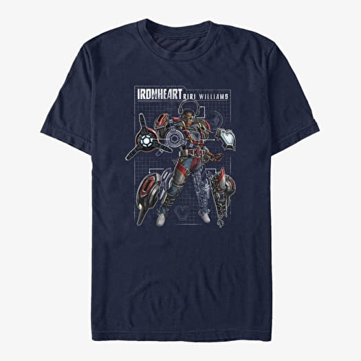 T-shirt Merch Marvel Black Panther: Wakanda Forever - Ironheart Schematic Unisex T-Shirt Navy Blue