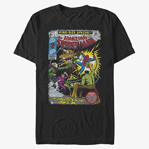 T-shirt Merch Marvel Spider-Man Classic - Sinister 6 Comic Unisex T-Shirt Black