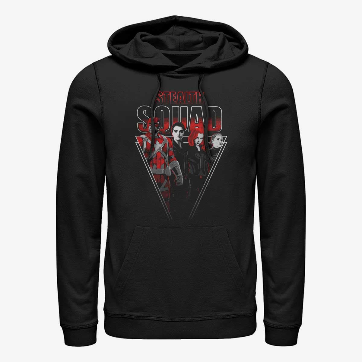 Džemperiai su gobtuvais ir džemperiai Merch Marvel Black Widow - Stealth Squad Unisex Hoodie Black