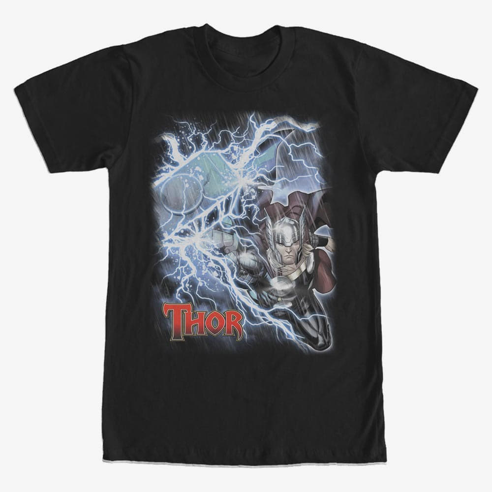 T-shirts Merch Marvel Avengers Classic - Thor Unisex T-Shirt Black