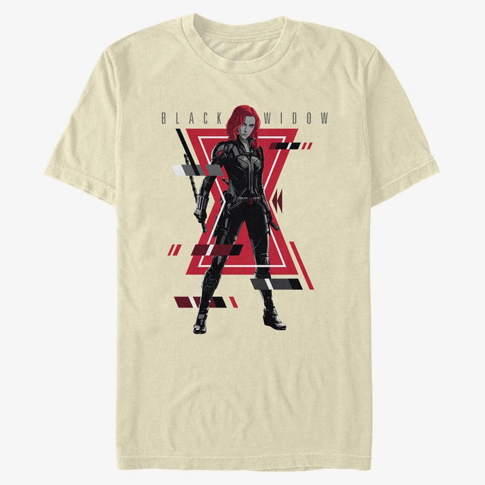 Camisetas Merch Marvel Black Widow - Widow Glitch Unisex T-Shirt Natural