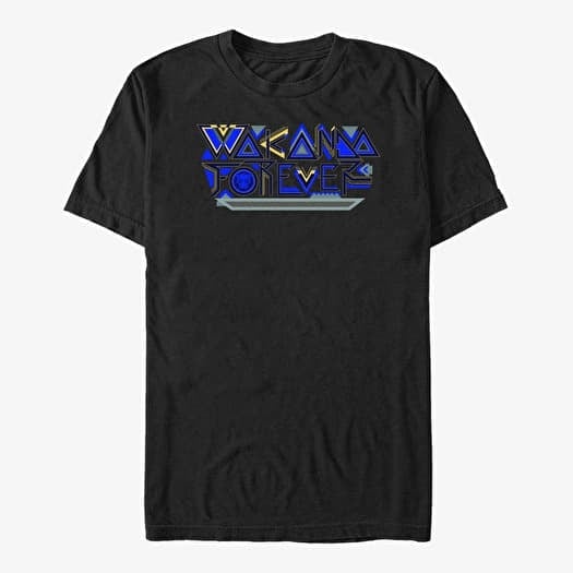 T-shirt Merch Marvel Black Panther: Wakanda Forever - Wakanda Forever Pattern Unisex T-Shirt Black