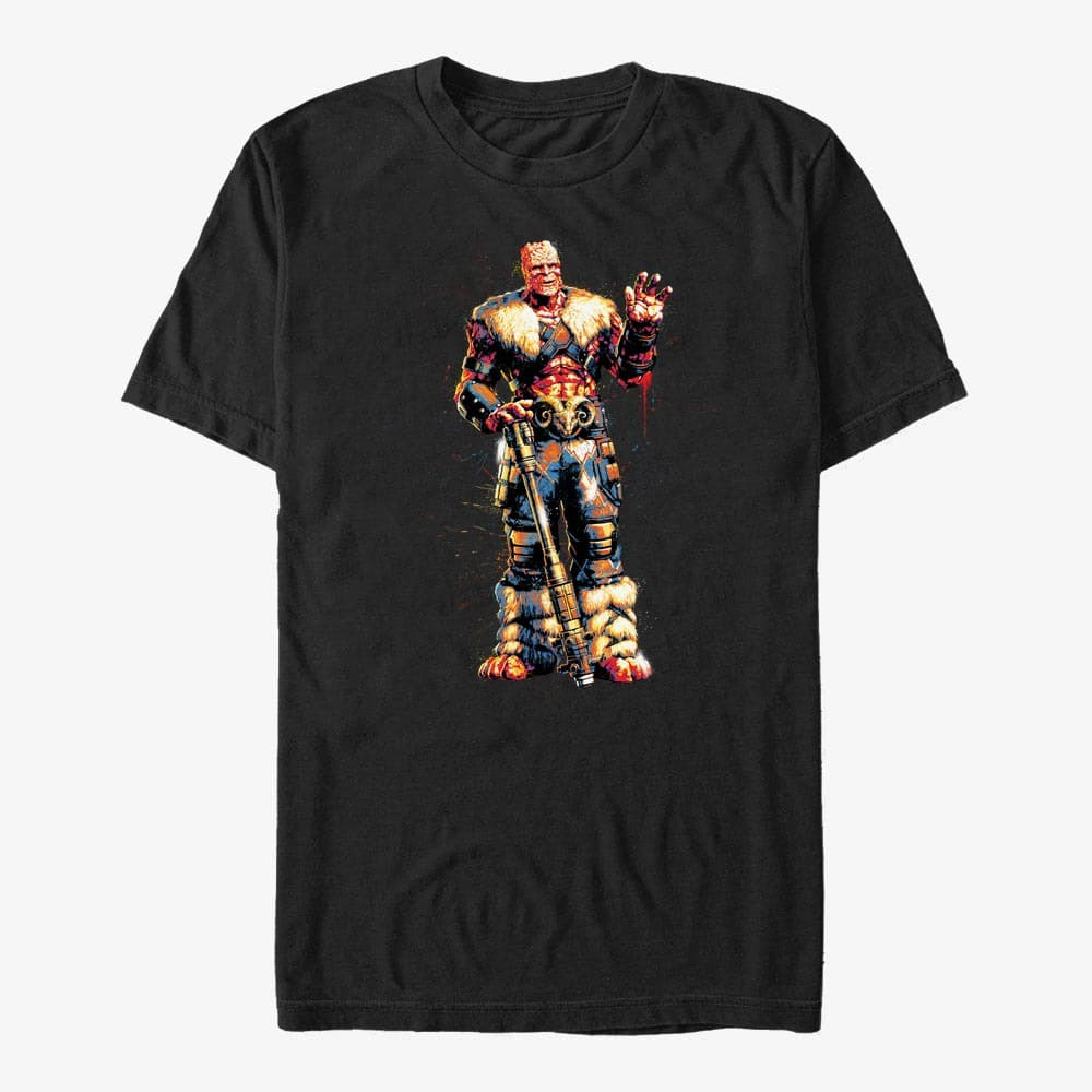 T-Shirts Merch Marvel Thor: Love and Thunder - Splatter Paint Unisex T-Shirt Black