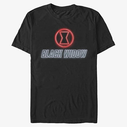 T-shirt Merch Marvel - BLACK WIDOW NEON Unisex T-Shirt Black