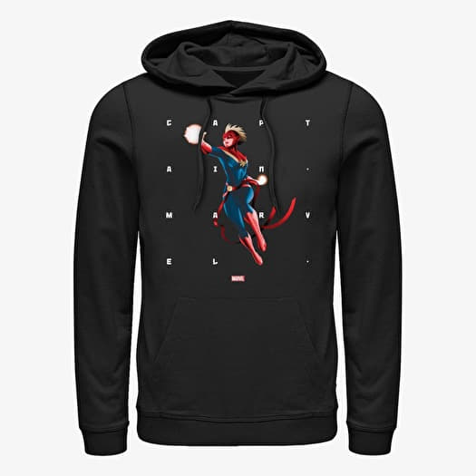 Sweatshirt Merch Marvel - Captain Marvel Shapes Unisex Hoodie Black