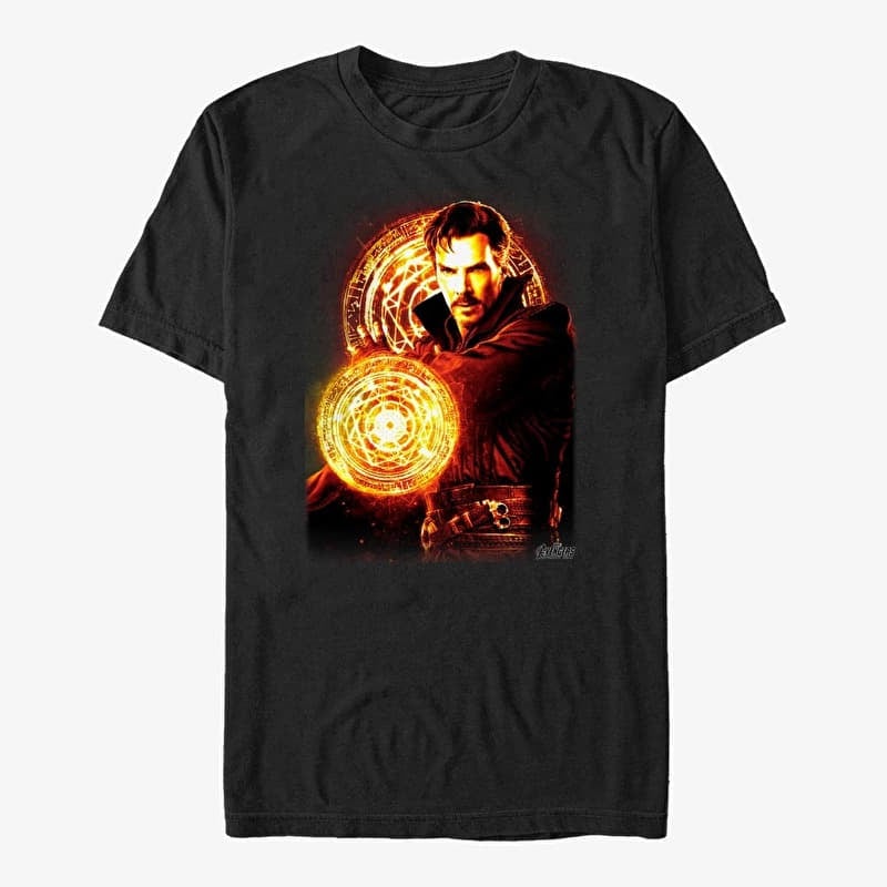 T-shirt Merch Marvel Avengers: Infinity War - Strange Fire Unisex T-Shirt Black