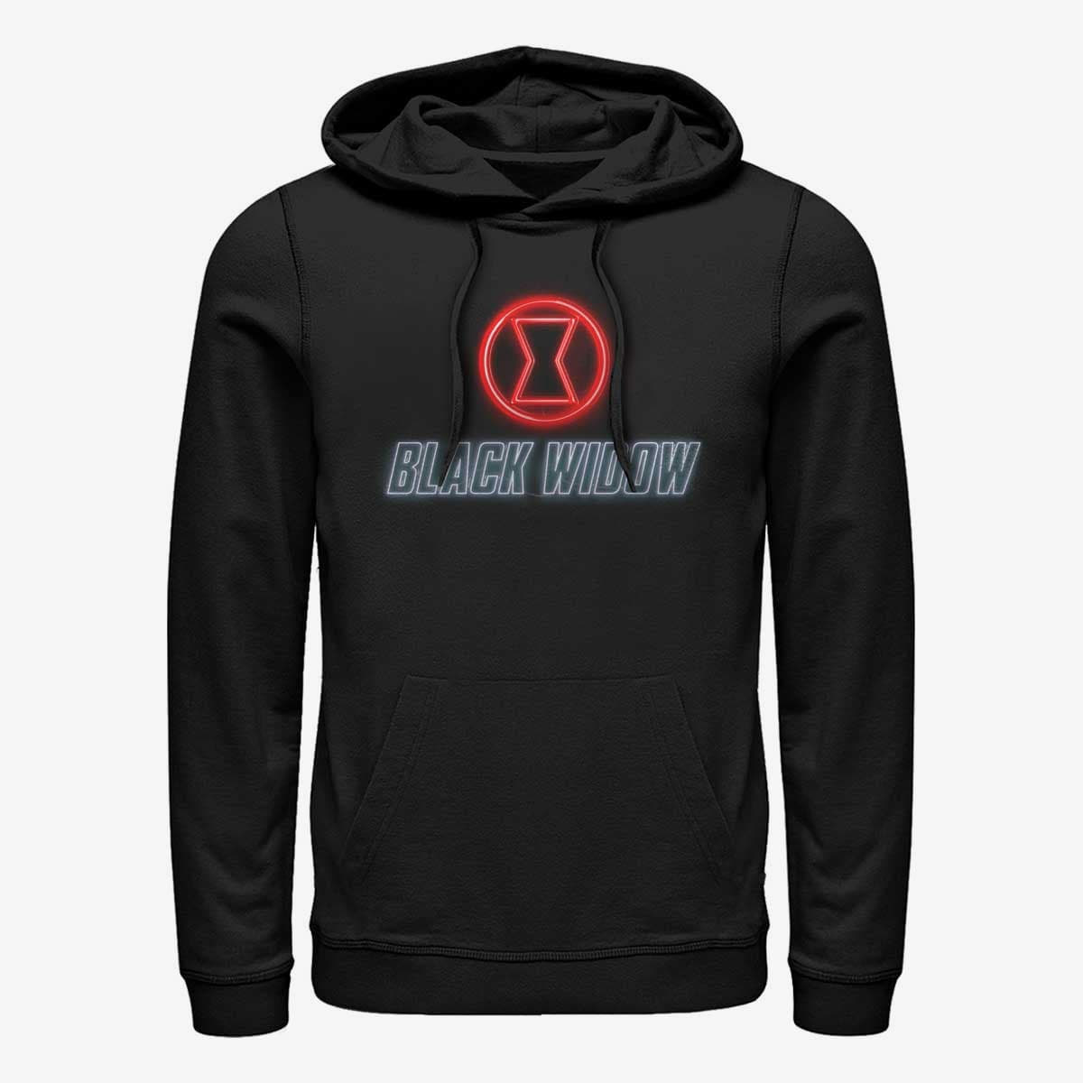 Sweaters Merch Marvel - BLACK WIDOW NEON Unisex Hoodie Black