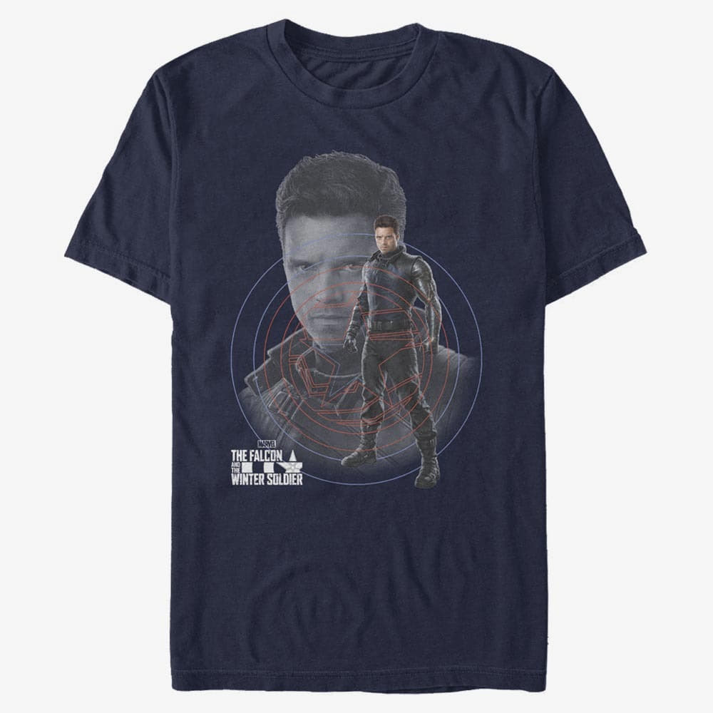 T-Shirts Merch Marvel The Falcon and the Winter Soldier - Winter Hero Unisex T-Shirt Navy Blue