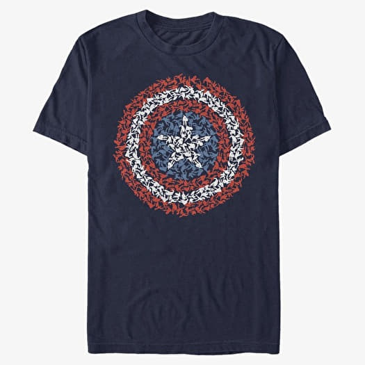 Póló Merch Marvel Avengers Classic - Mini Caps Unisex T-Shirt Navy Blue