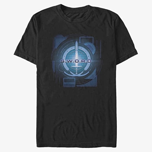 Tričko Merch Marvel WandaVision - Digital Sword Logo Unisex T-Shirt Black