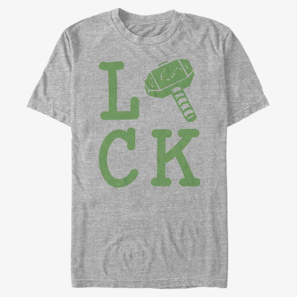 Trička Merch Marvel Avengers Classic - God of Luck Unisex T-Shirt Heather Grey