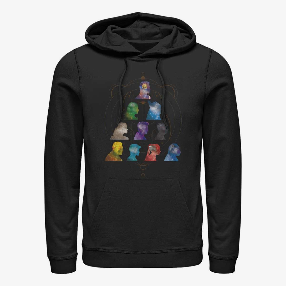 Hoodies and sweatshirts  Merch Marvel The Eternals - SILHOUETTE HEADS Unisex Hoodie Black