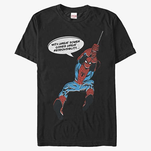 T-shirt Merch Marvel Spider-Man Classic - Vintage Spider Unisex T-Shirt Black