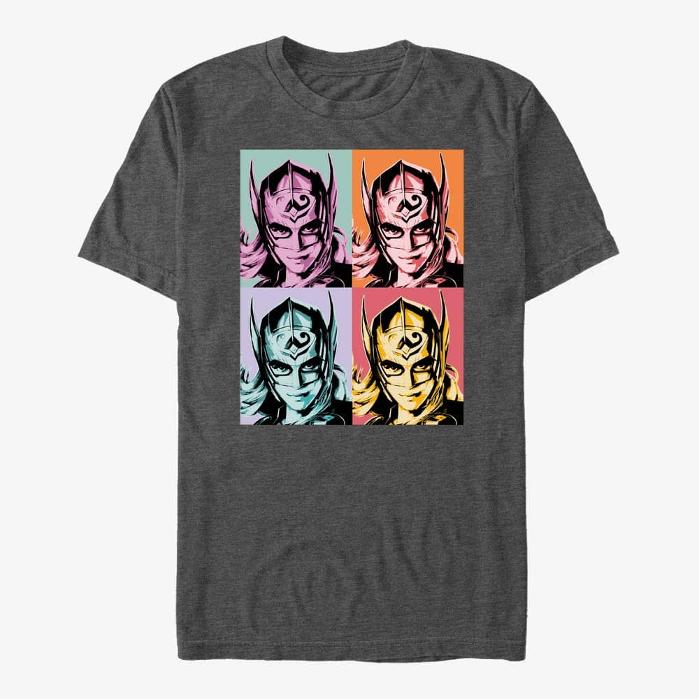T-särgid Merch Marvel Thor: Love and Thunder - Mighty Thor Pop Unisex T-Shirt Dark Heather Grey