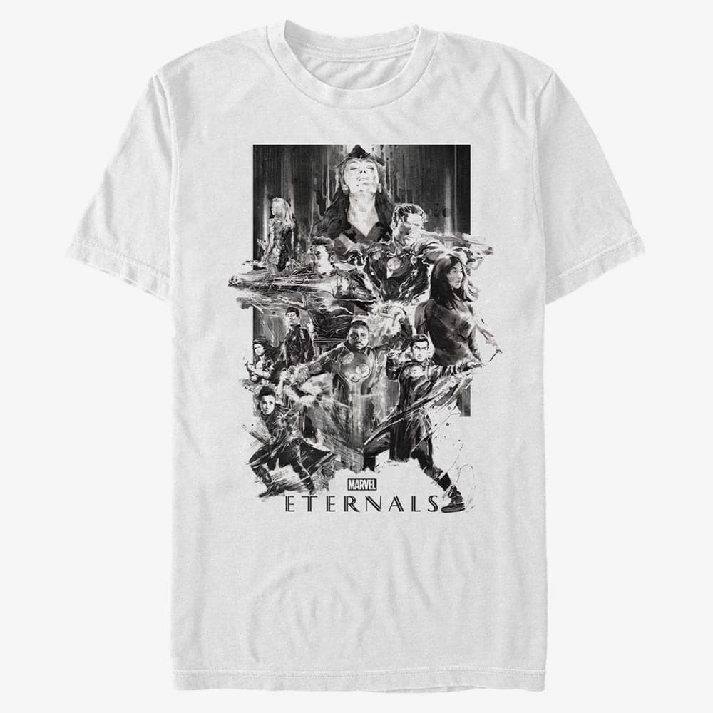 T-shirts Merch Marvel: Eternals - Paint Splattered Unisex T-Shirt White