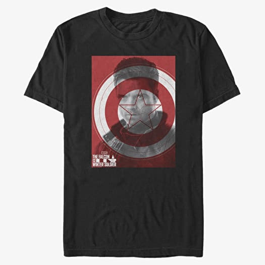T-krekls Merch Marvel The Falcon and the Winter Soldier - Winter Shield Unisex T-Shirt Black