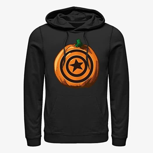 Kampsun Merch Marvel Avengers Classic - Captain Pumpkin Unisex Hoodie Black