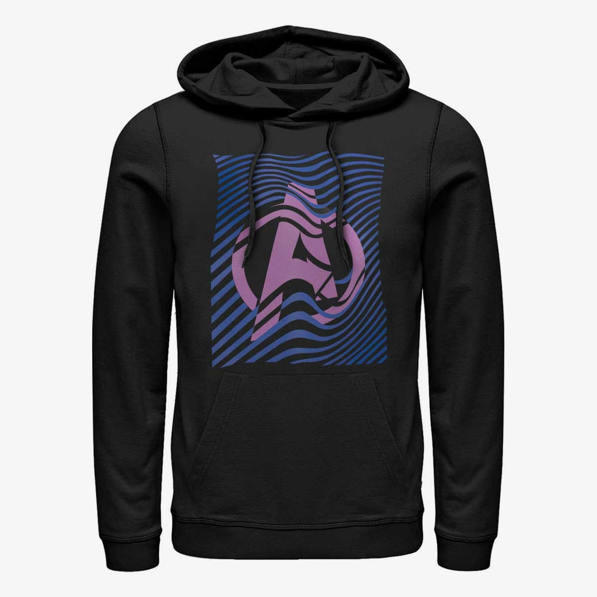 Hoodies and sweatshirts  Merch Marvel Avengers Classic - Wavy Avengers Icon Unisex Hoodie Black