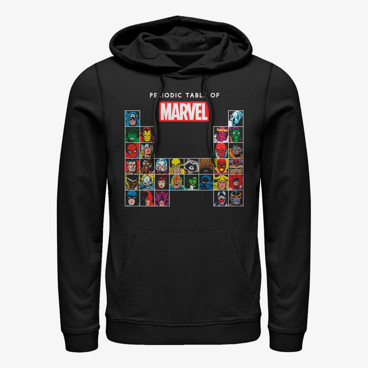 Толстовки та реглани Merch Marvel Other - Periodic Marvel Unisex Hoodie Black