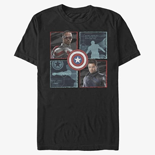 T-shirt Merch Marvel The Falcon and the Winter Soldier - Hero Box Up Unisex T-Shirt Black