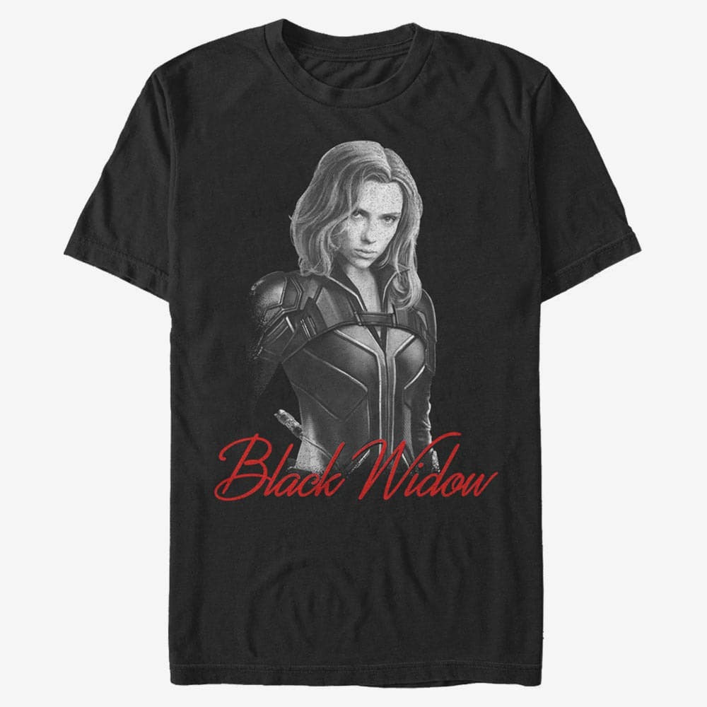T-shirts Merch Marvel Black Widow - Black Widow Mono Unisex T-Shirt Black