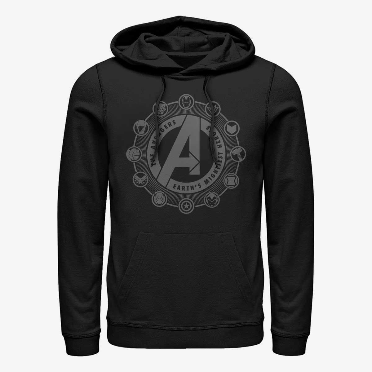 Толстовки та реглани Merch Marvel Classic - Avenger Emblems Unisex Hoodie Black