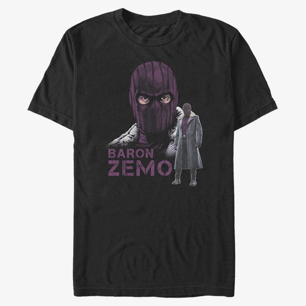 Majice T-shirt Merch Marvel The Falcon and the Winter Soldier - Masked Zemo Unisex T-Shirt Black