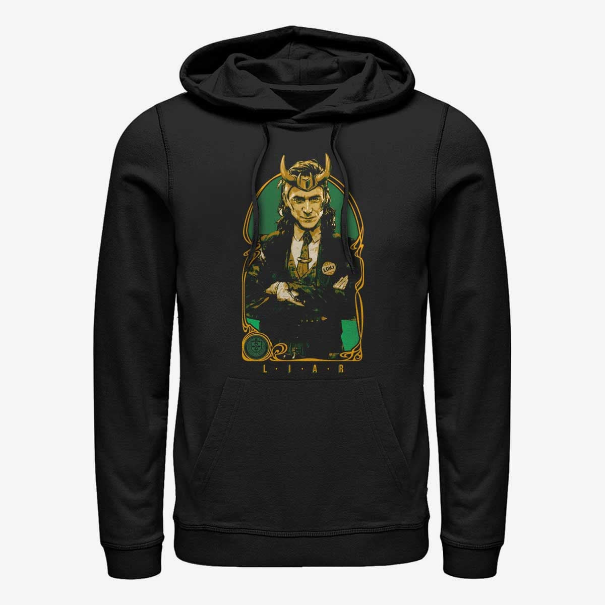 Mikiny Merch Marvel Loki - LIAR Unisex Hoodie Black