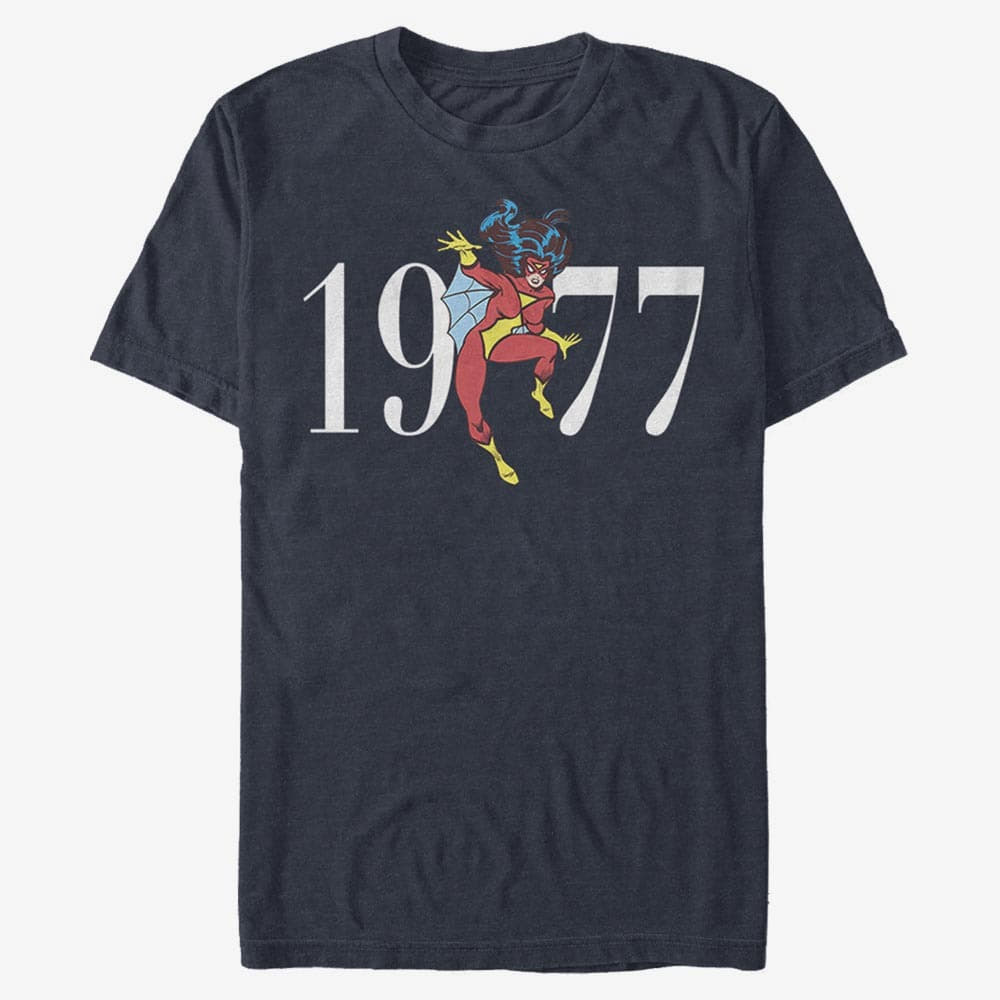 T-Shirts Merch Marvel Spider-Man Classic - Spider Seventy Seven Unisex T-Shirt Navy Blue