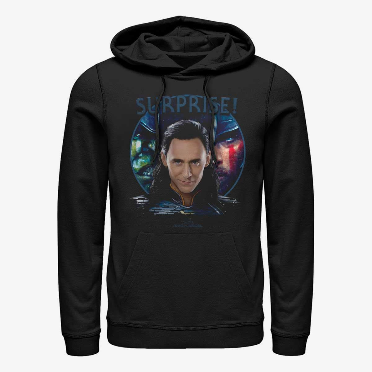 Hoodies and sweatshirts  Merch Marvel Thor Ragnarok - Loki Surprise Trio Unisex Hoodie Black