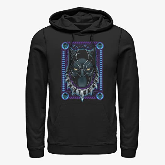 Sweat-shirt Merch Marvel Avengers Classic - Panther Card Unisex Hoodie Black