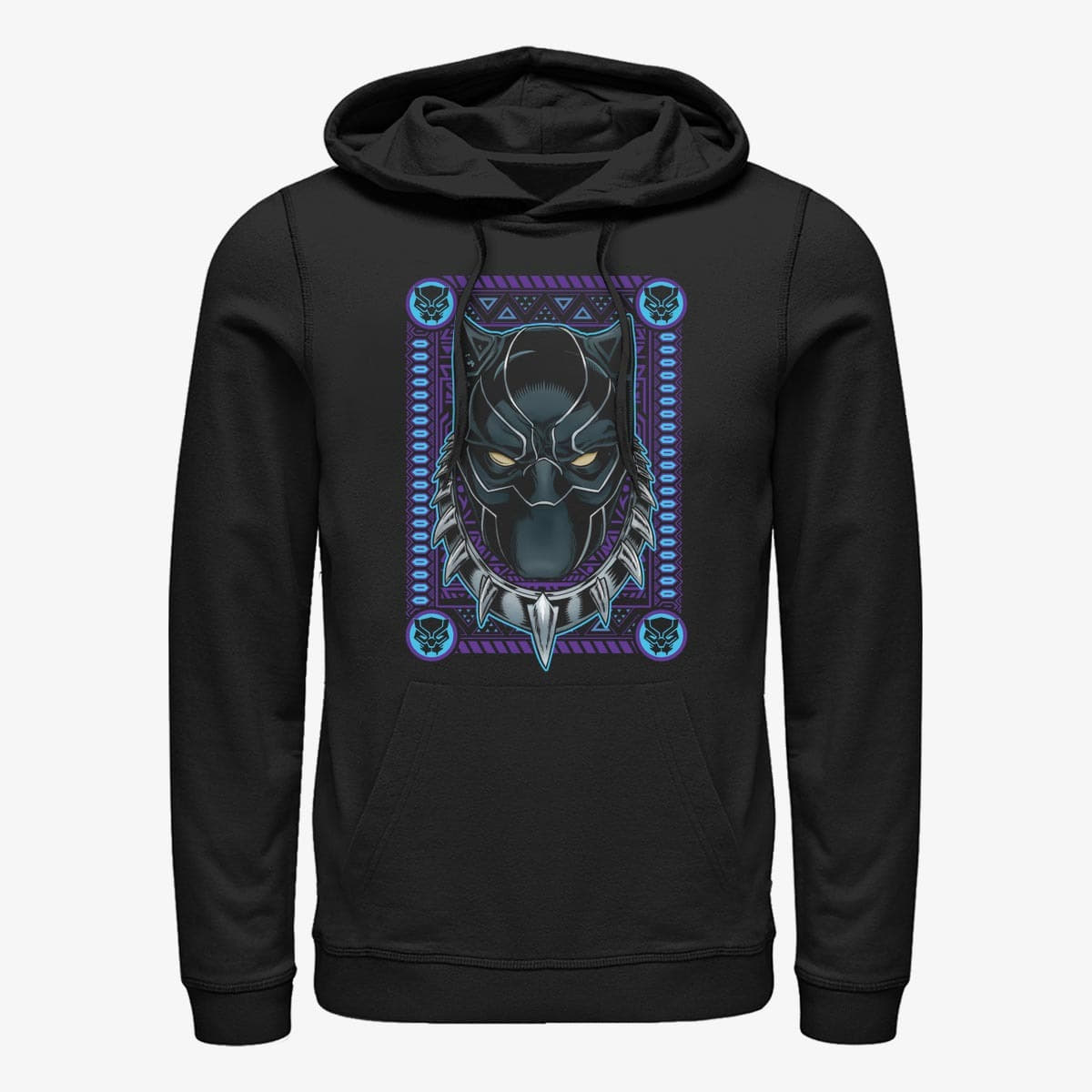 Sweatshirts Merch Marvel Avengers Classic - Panther Card Unisex Hoodie Black