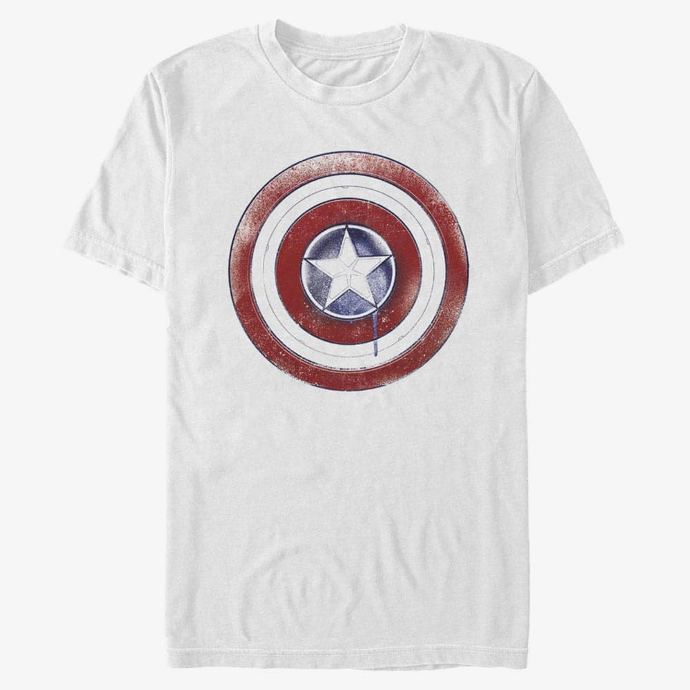 T-Shirts Merch Marvel The Falcon and the Winter Soldier - Paint Shield Unisex T-Shirt White