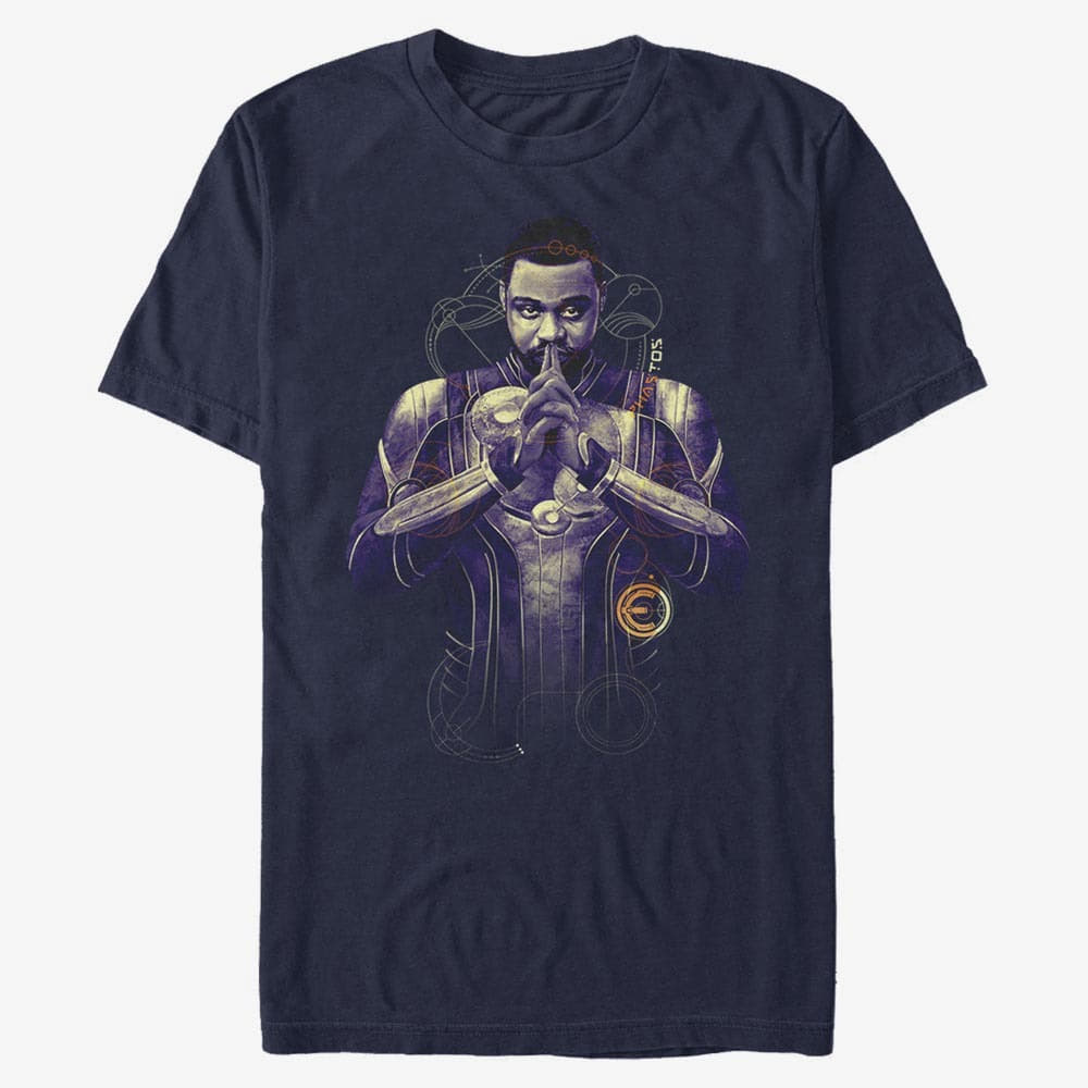 Trička Merch Marvel: Eternals - Phastos Purple Unisex T-Shirt Navy Blue