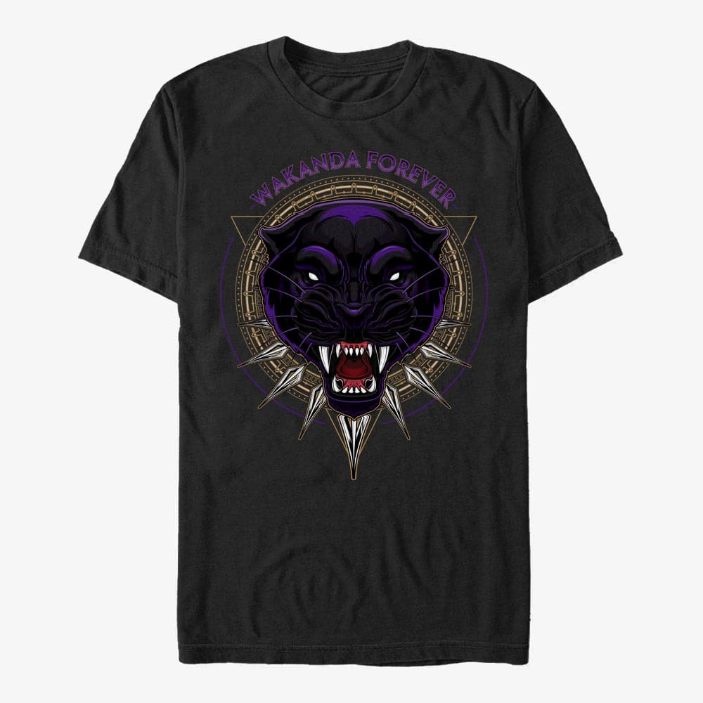 Trička Merch Marvel Avengers Classic - Panther Files Unisex T-Shirt Black
