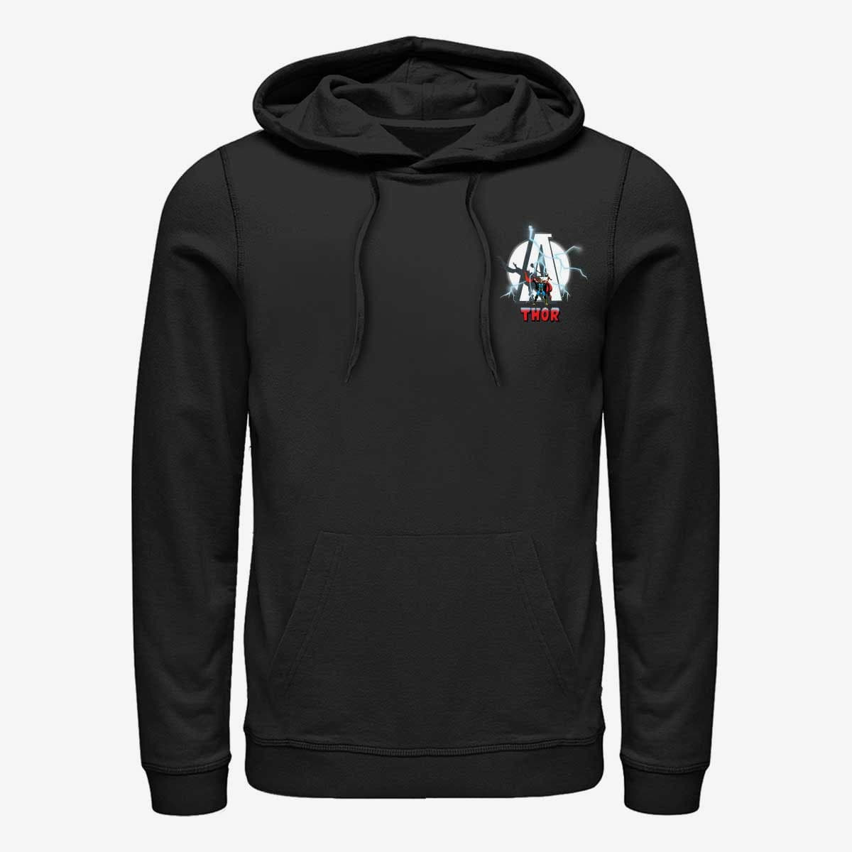 Mikiny Merch Marvel Avengers Classic - Thor Badge Unisex Hoodie Black